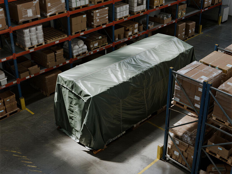 Waterproof cargo cover protecting goods during rain