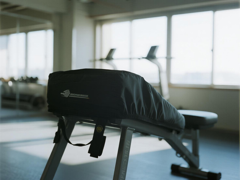Fitness equipment covers with drawstring closure