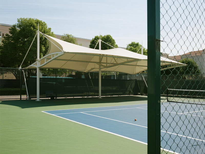 Custom shade structure design showing various configuration options