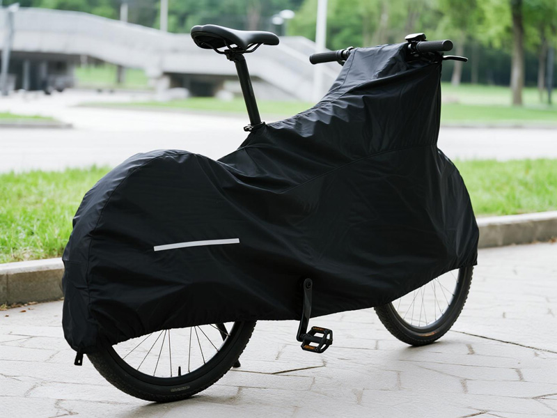 Waterproof test demonstration on bike cover