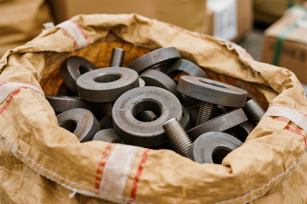 Industrial components packed in heavy duty bags