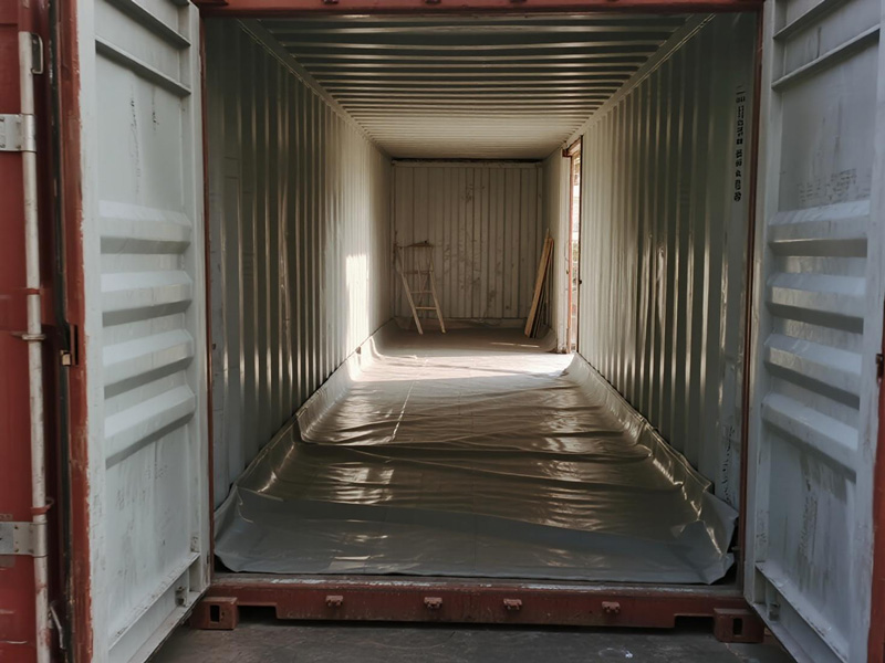Cargo protected by container liner during shipment
