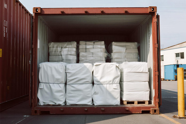 Protected consumer goods in container with liner
