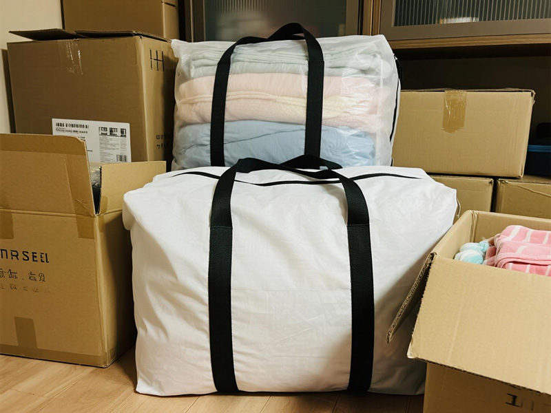 Various sizes of moving bags for different items