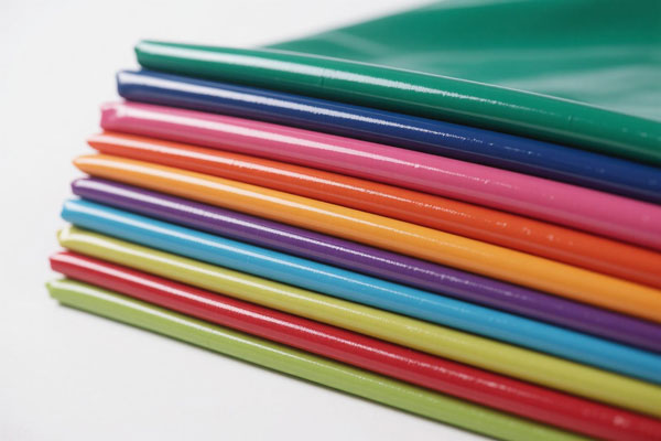 PVC fabric sample showing waterproof coating and texture