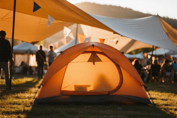 Oxford tent at music festival
