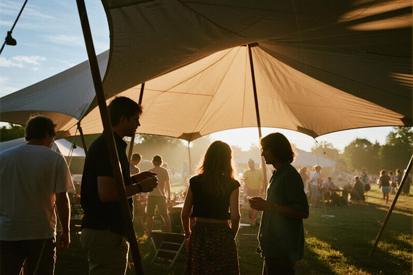 Oxford canopy at outdoor market event